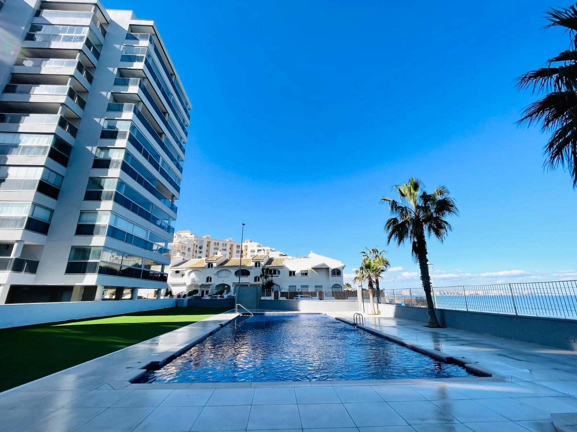 Apartamento En Primera Linea Con Vistas A La Playa Ensenada Del Esparto Del Residencial Vina Del Mar Apartment ลามังกา เดล มาร์เมนอร์ ภายนอก รูปภาพ